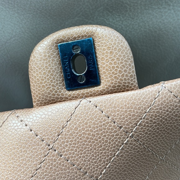 Chanel accordion camel calfskin crossbody/shoulder flap bag - Picture 8 of 17